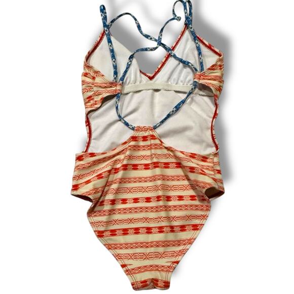 Indigo Rein Americana Tribal Red White Blue Swimsuit Small - Picture 2 of 3